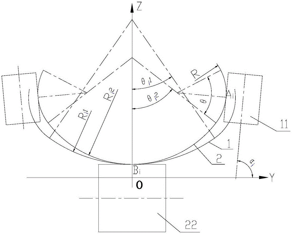 Straight welded pipe three-point bending flexible cold-roll forming roller position determining method