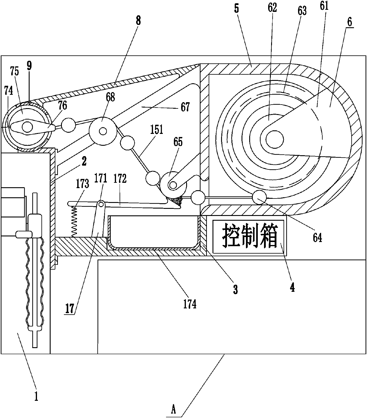 Automatic dustproof and rainproof cloth for mining truck container