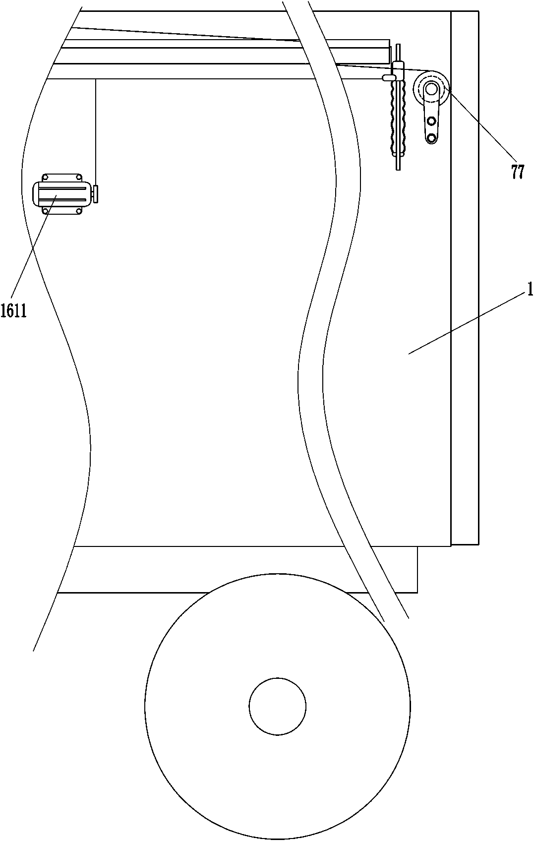 Automatic dustproof and rainproof cloth for mining truck container