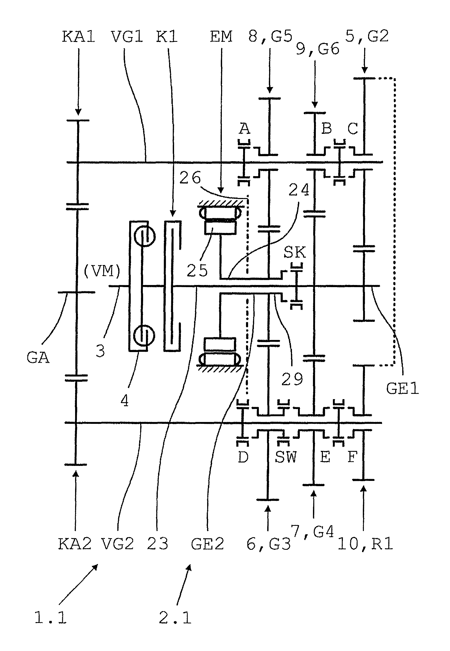 Hybrid drive of a motor vehicle