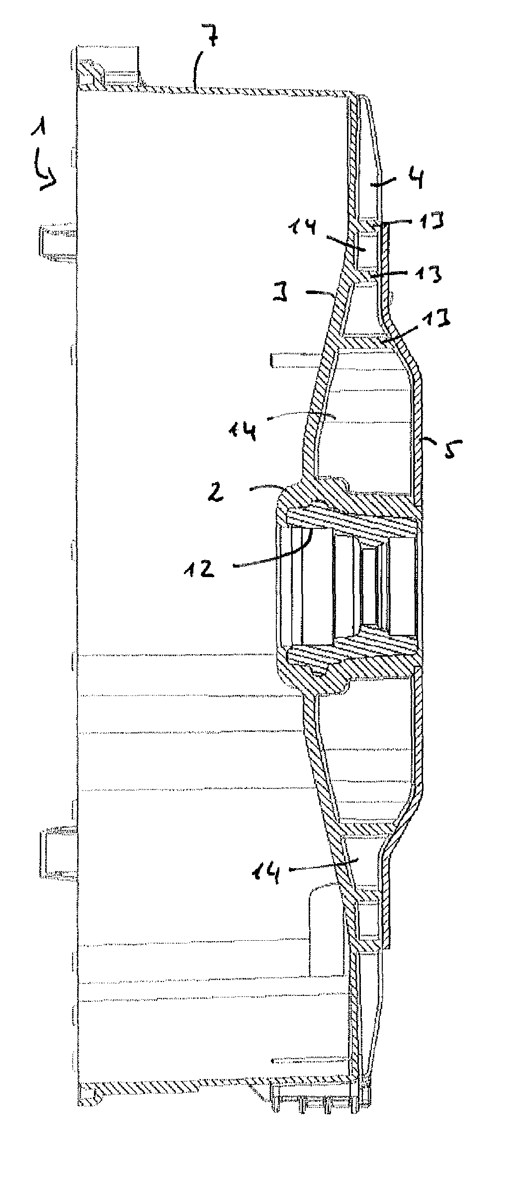 Plastic suds tub for a washing machine or a washer/dryer