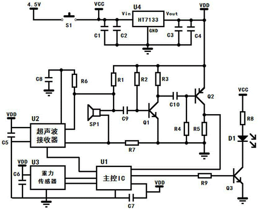 The control method of making the led light flash with the music and the light flashing with the rhythm of the music