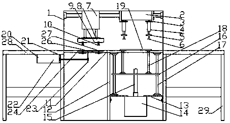 Automatic bagging assembling device for fishing net and fishing line