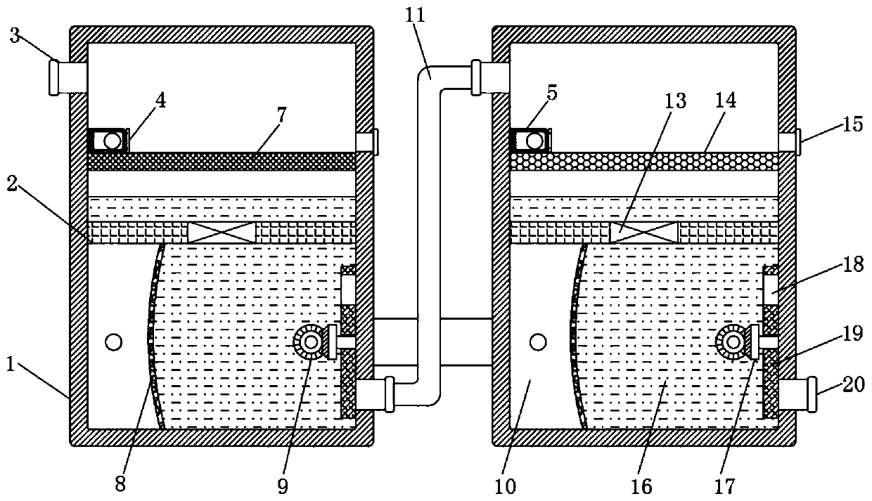 Linkage type multistage sewage purification system