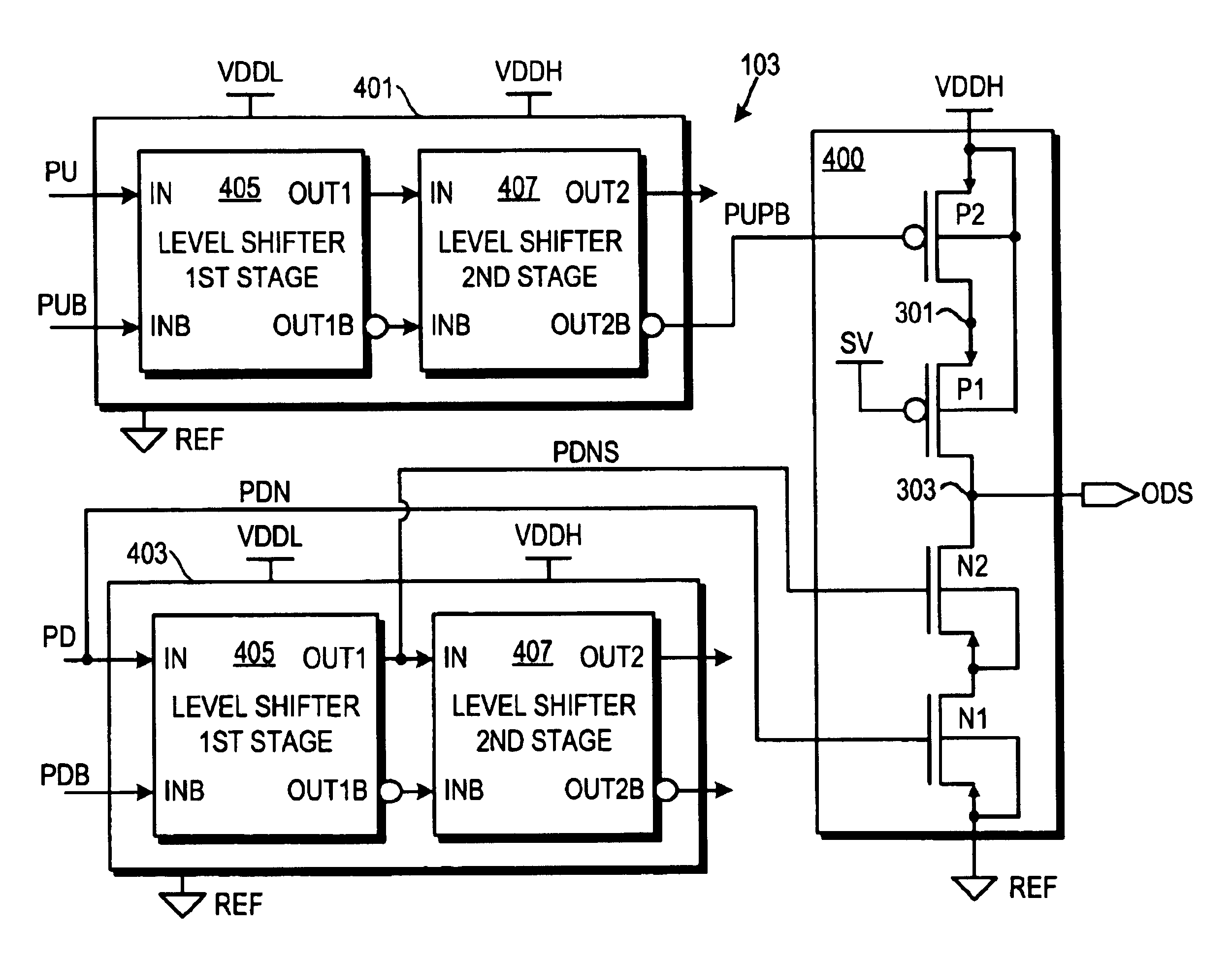 Thin gate oxide output drive