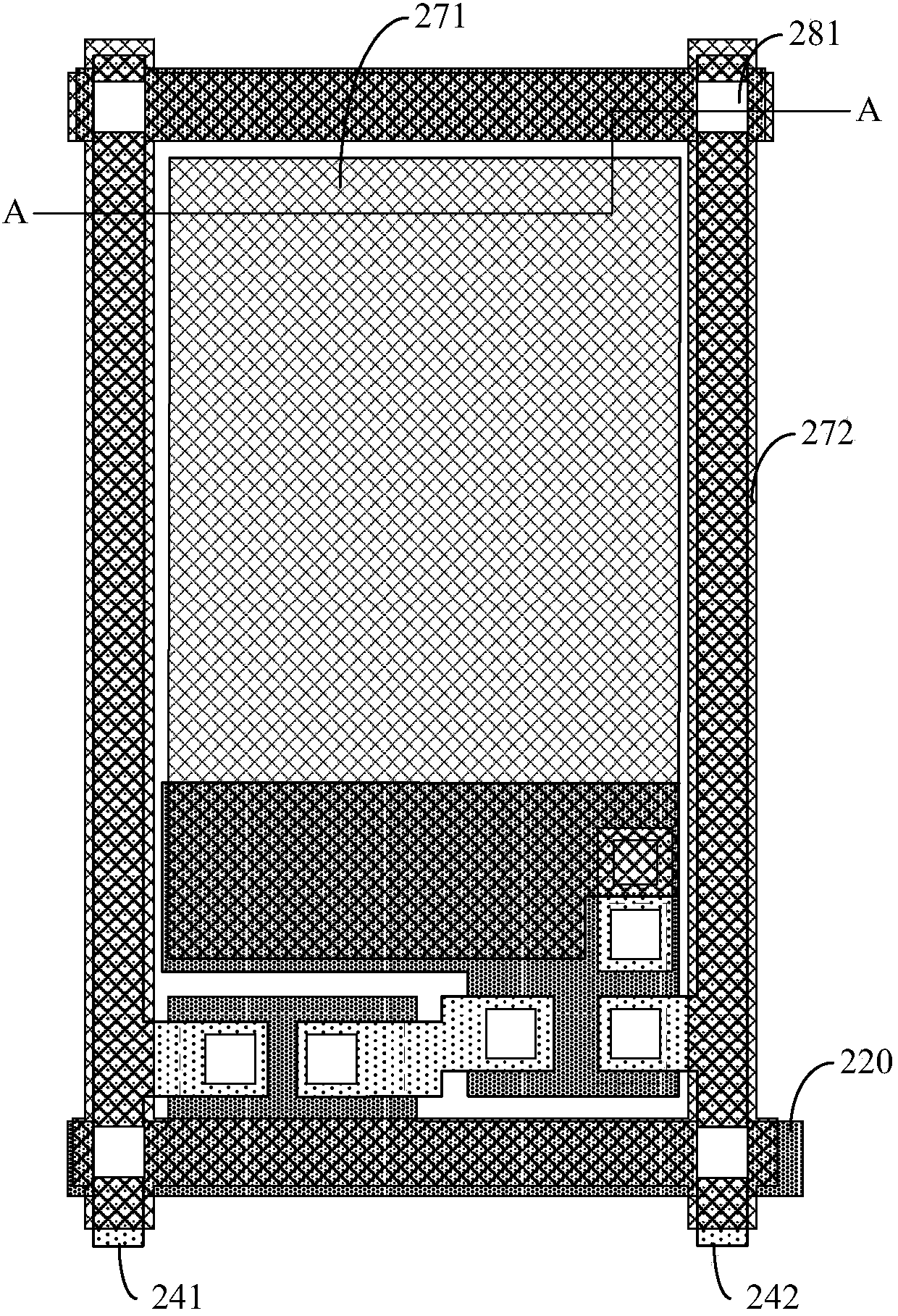 AMOLED array basal plate and display device