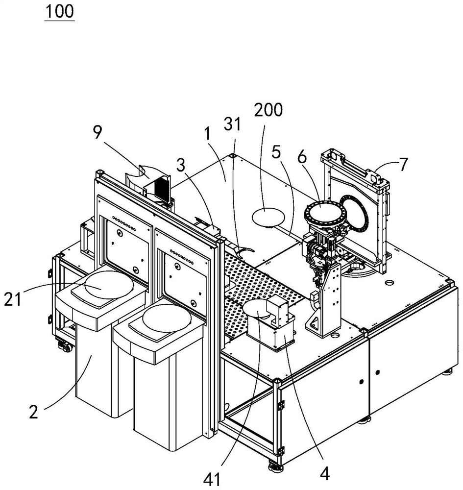 Wafer type product electroplating feeding and discharging equipment