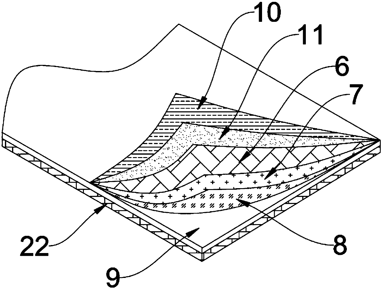 Modified asphalt waterproof roll for tunnel engineering