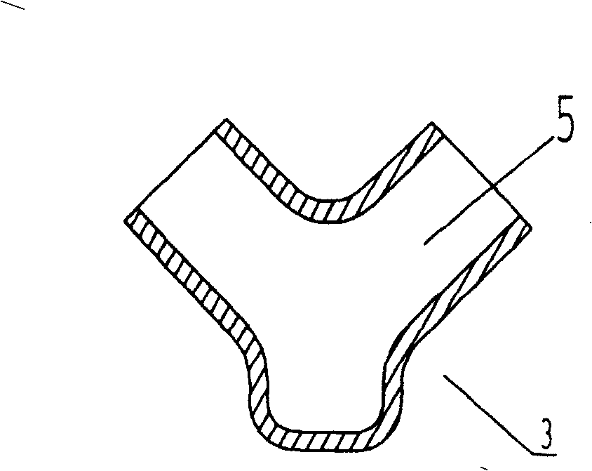 Preparation method of Y-shaped hot-pressed three-way pipe fitting