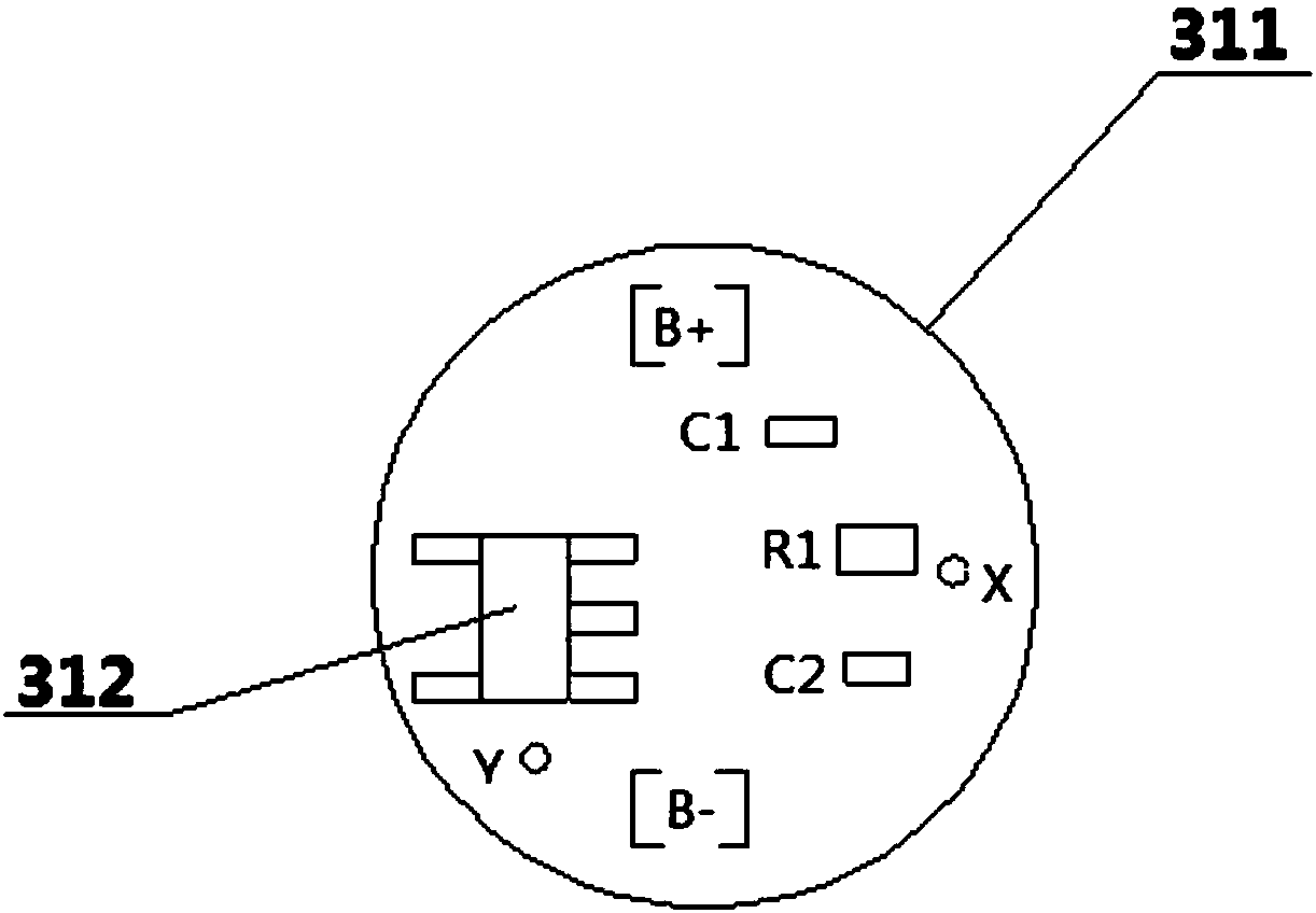 A constant voltage output structural component and a rechargeable battery using the same