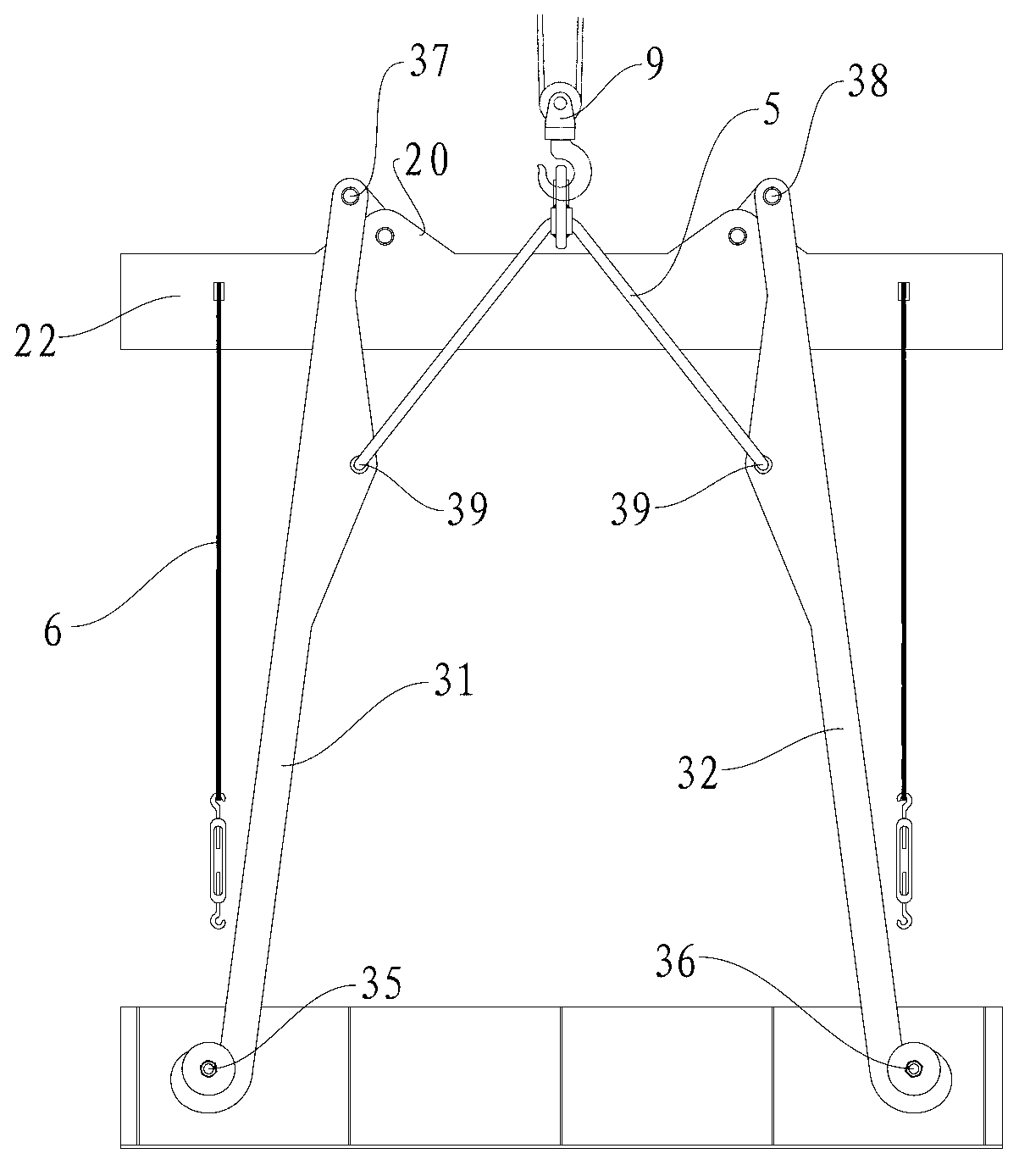 Integral lifting tool for anode roasting fire wall