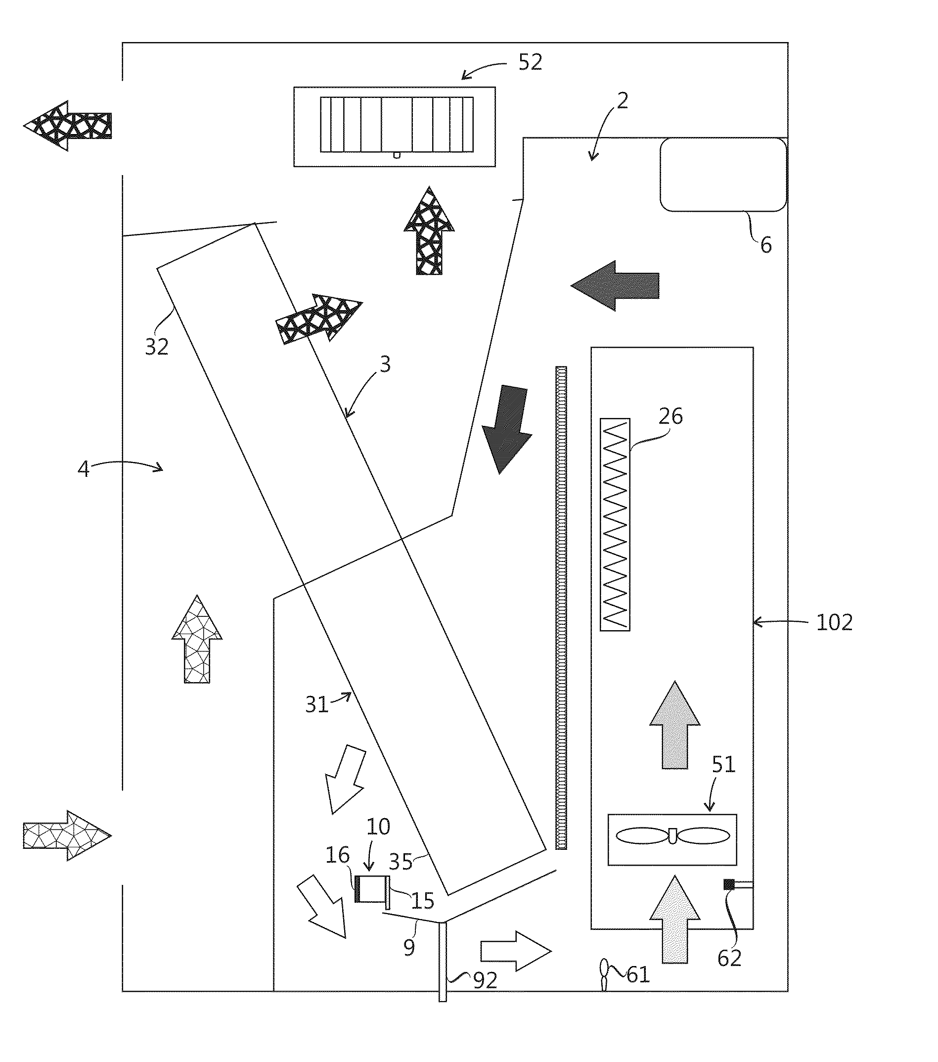 Cooling assembly and dehumidification method