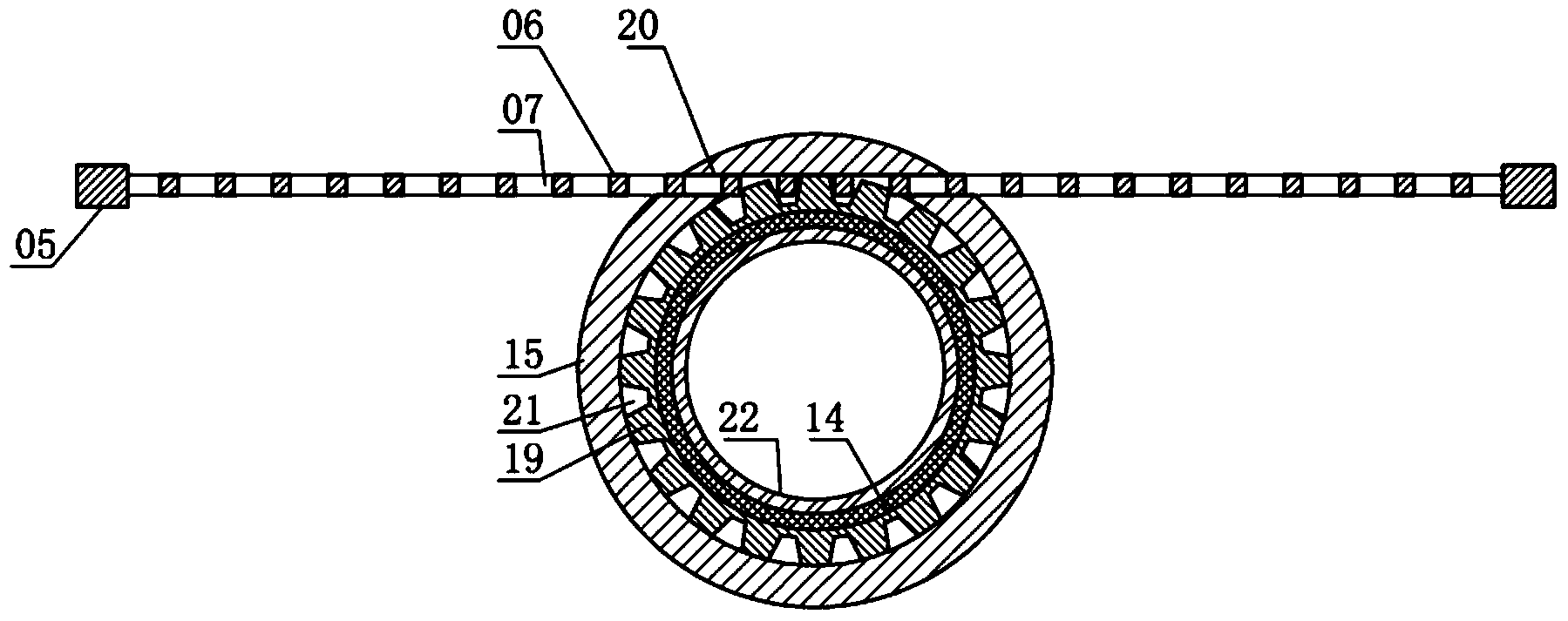 Coaxial pulling-type ampoule opening mechanism