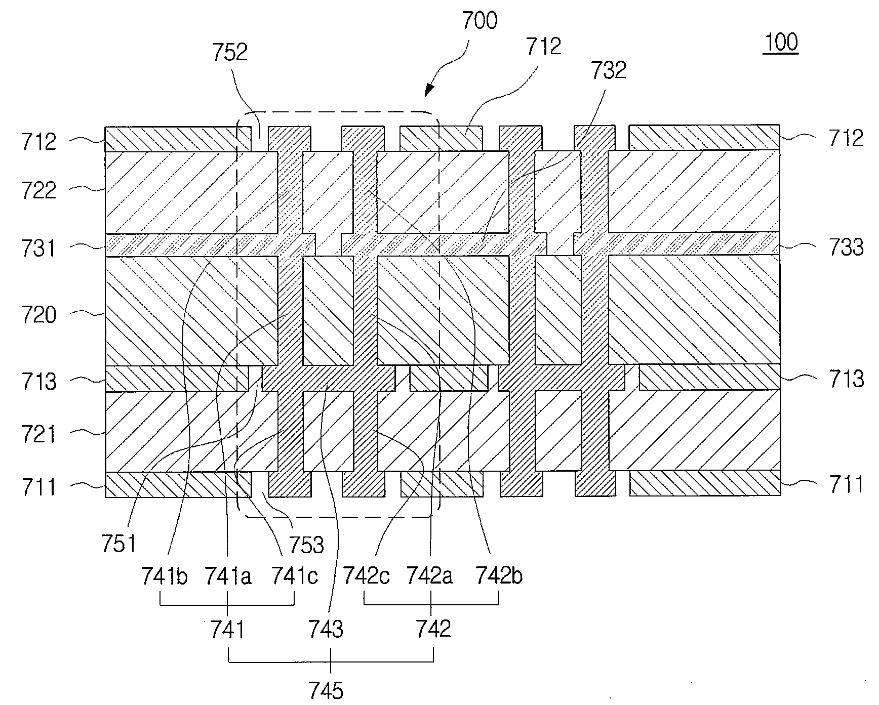 Electromagnetic bandgap structure and printed circuit board