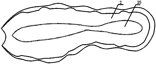 Shoe sole having energy-saving, cooling and shock reduction function