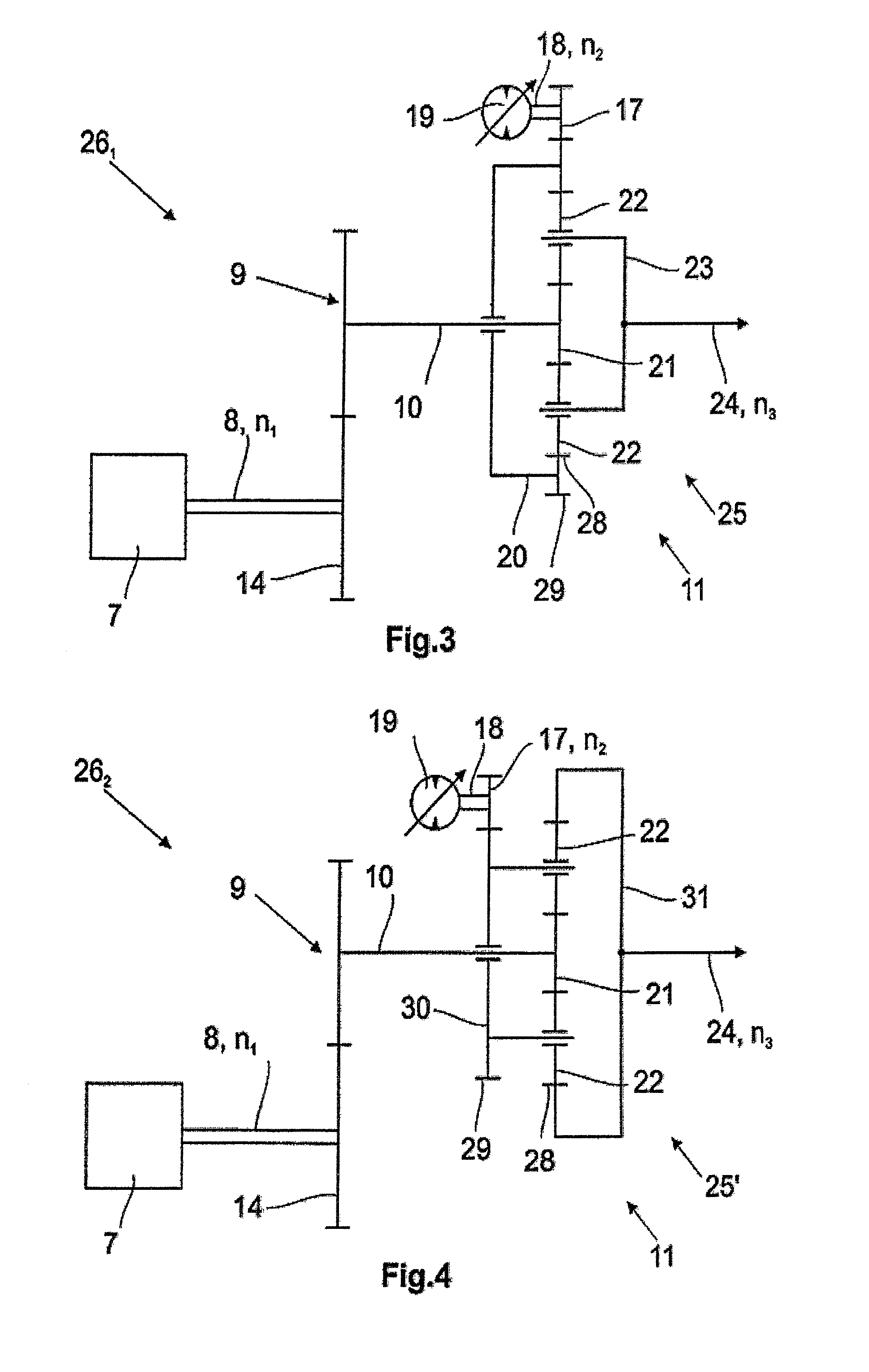 Driving Device In A Self-Propelled Construction Machine And Method For Setting A Speed Ratio In Such A Driving Device