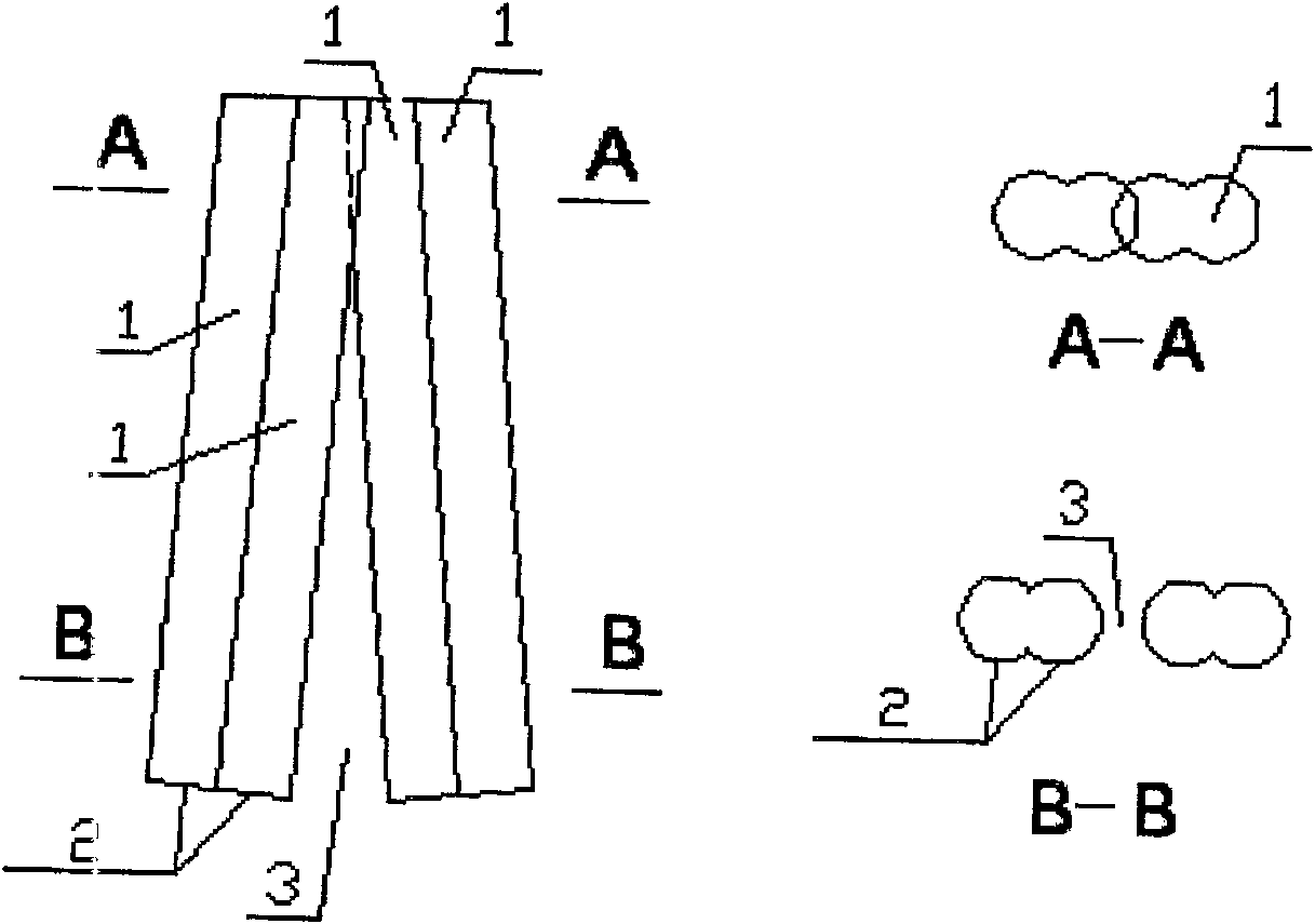 Construction method of ikebana socket water stop curtain for dual spindle soil-cement stirring mill