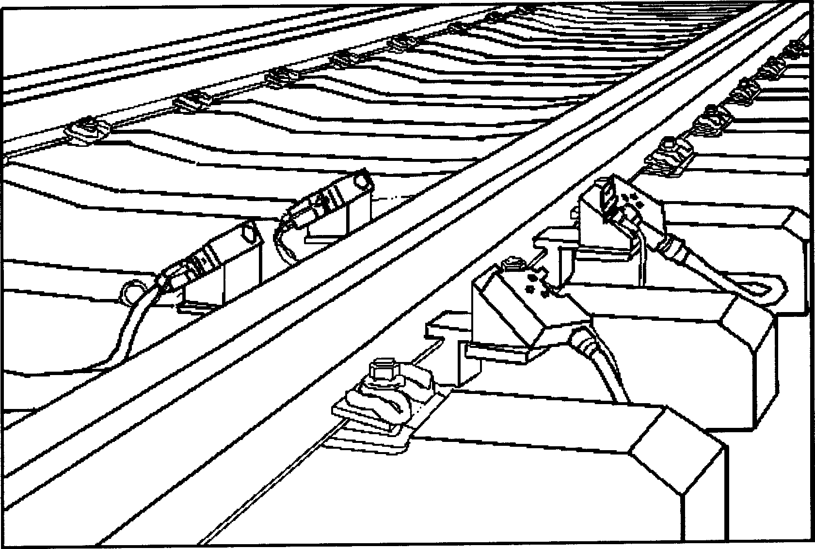 Online detection mthod and device for train wheel pair size