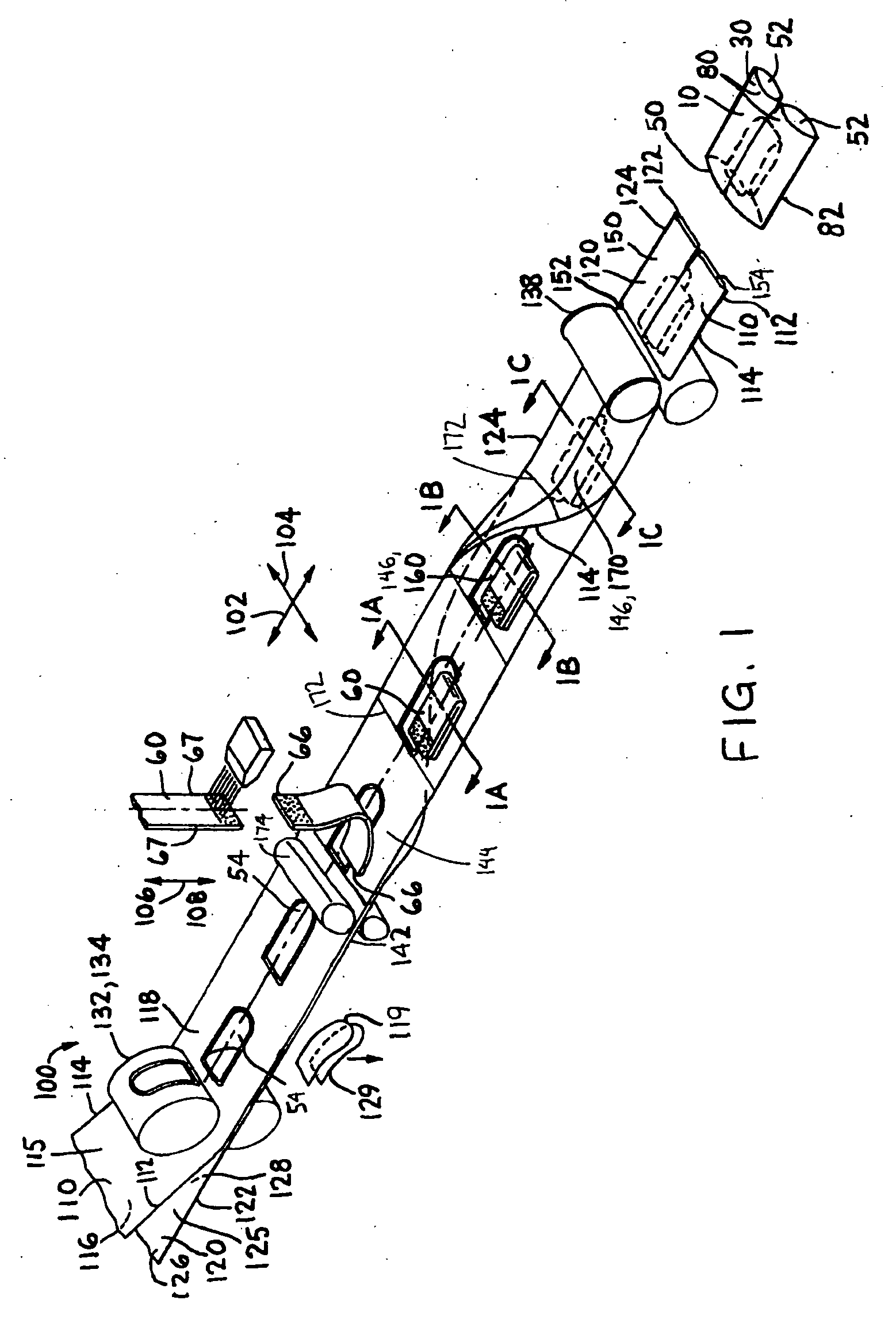 Process for separating a product web into discrete products