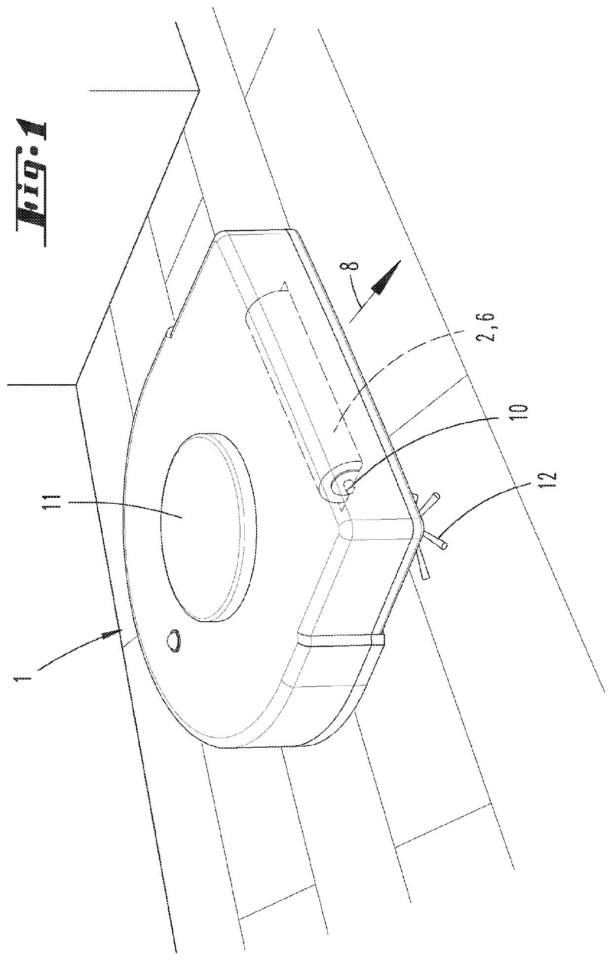 Self-propelled floor treatment device