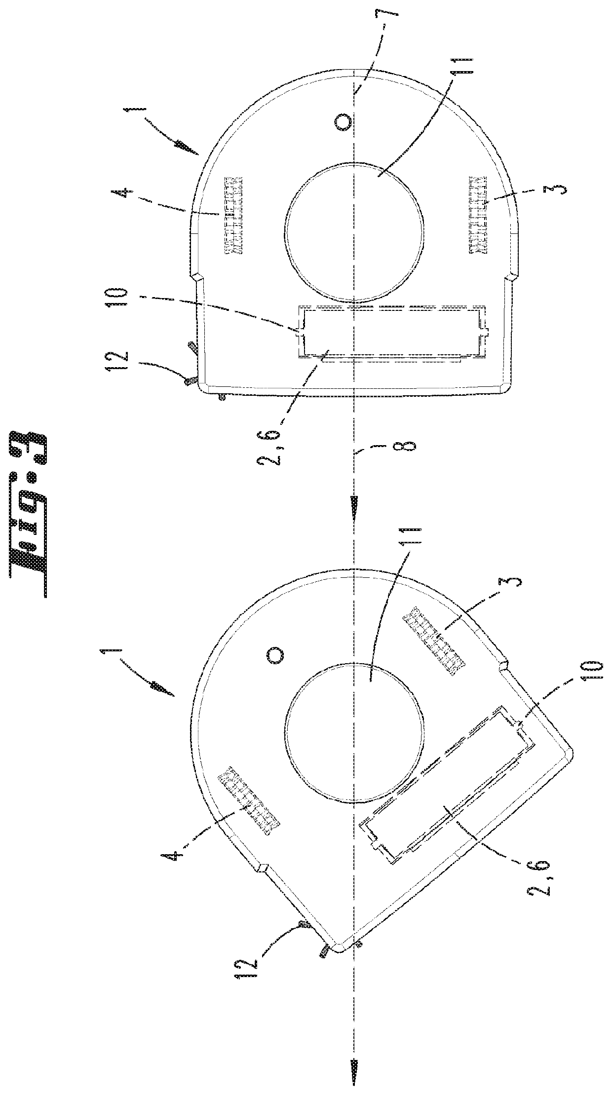 Self-propelled floor treatment device