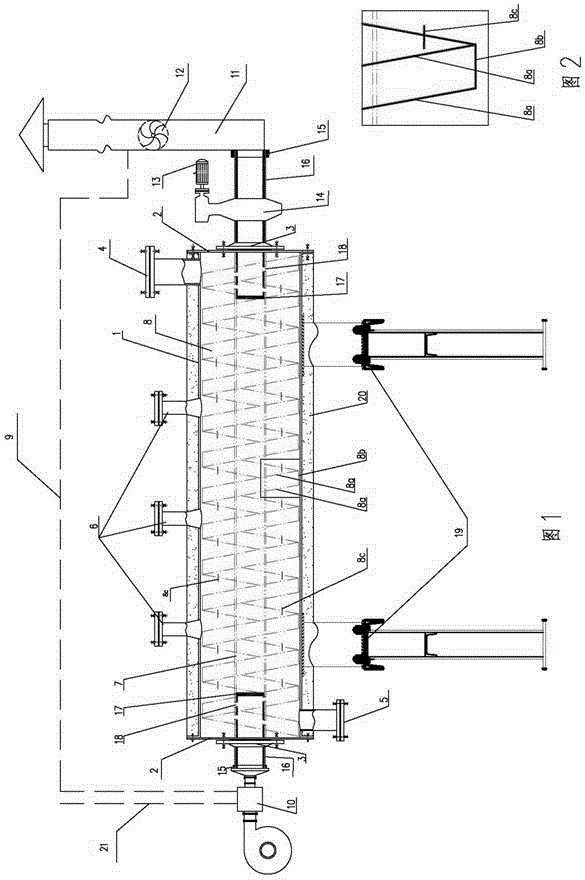 Continuous internal heating solid organic cracking furnace
