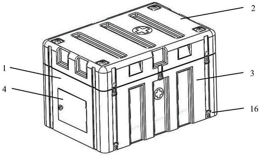 Box wheel integrated mobile comprehensive first aid system