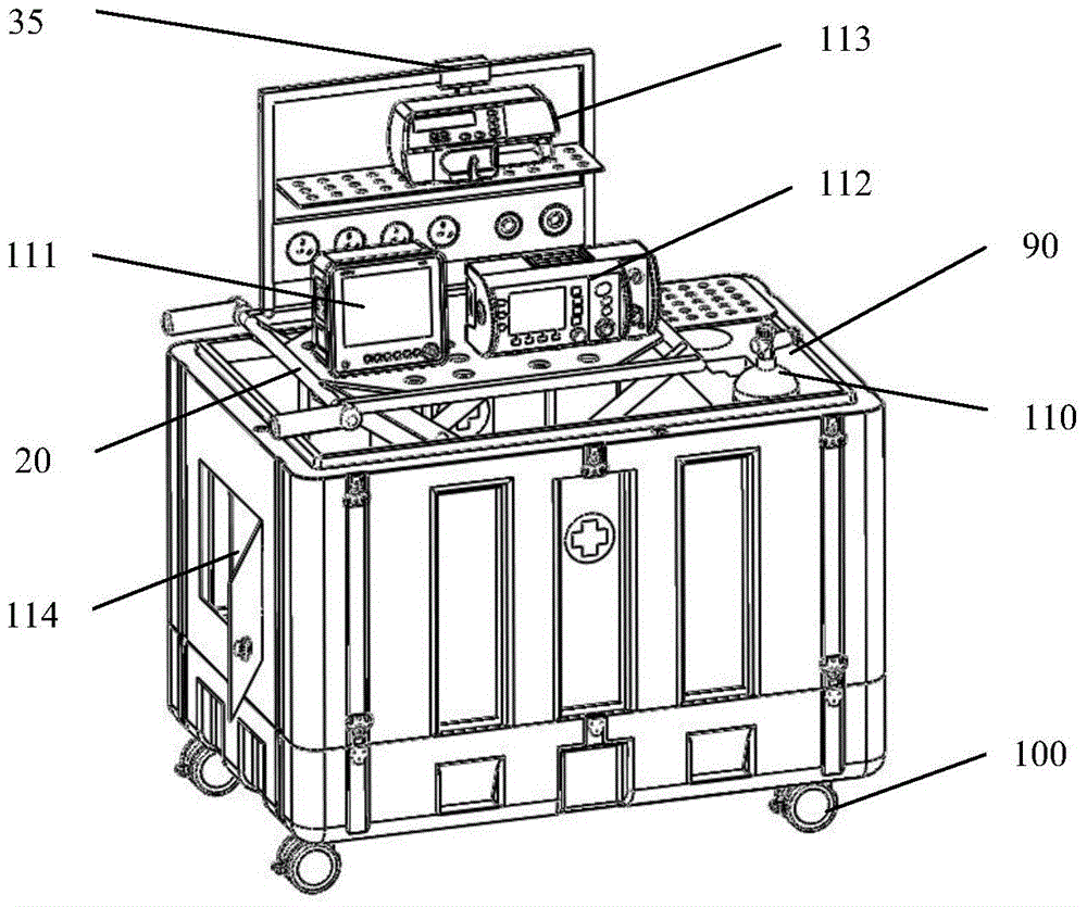 Box wheel integrated mobile comprehensive first aid system