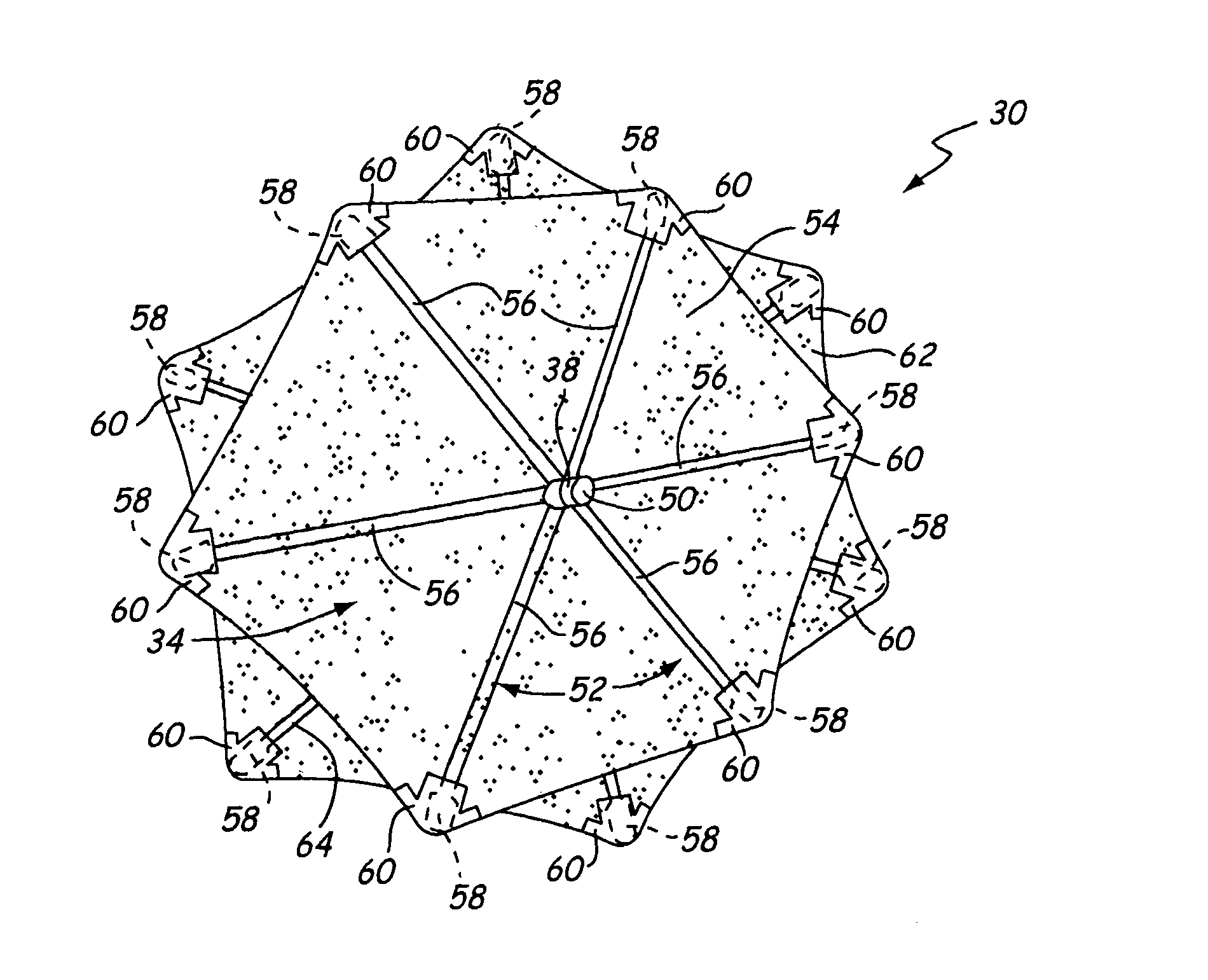 Self centering closure device for septal occlusion