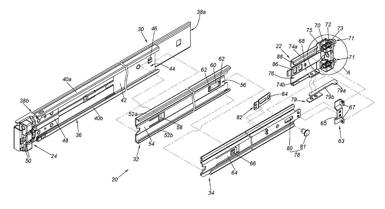 Slide rail mechanism and bracket device thereof