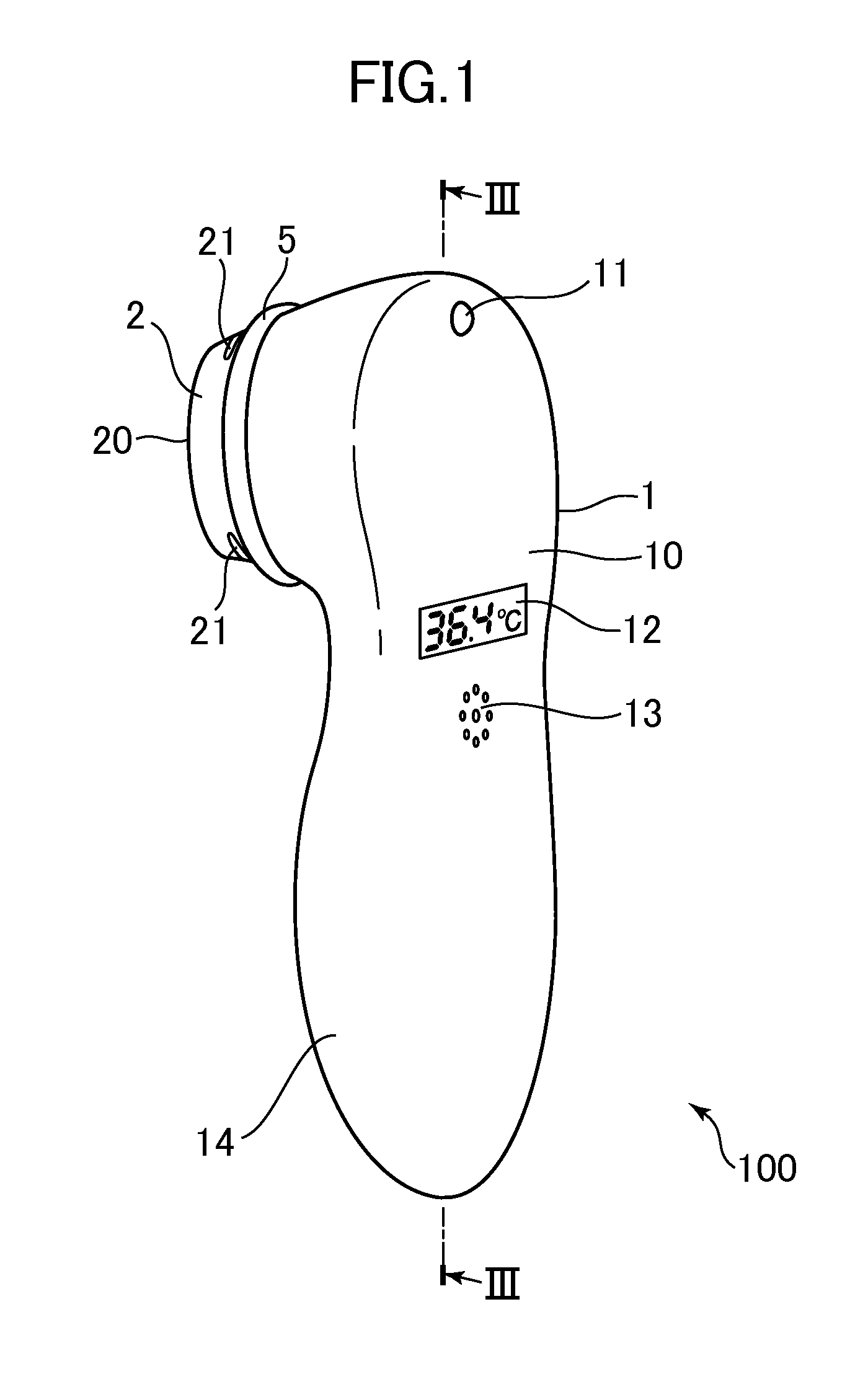 Contact type internal thermometer