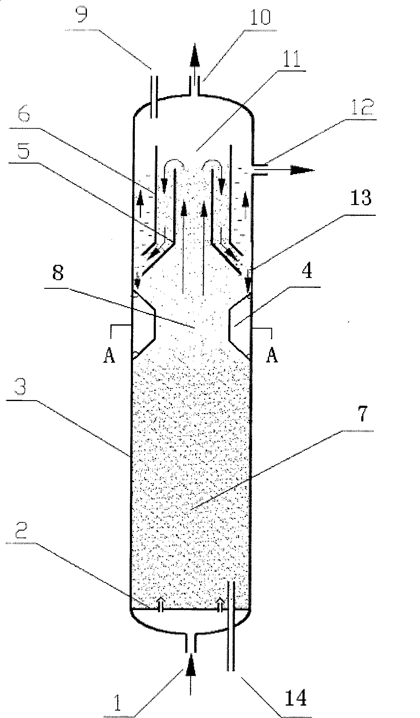 Novel bubbling bed reactor