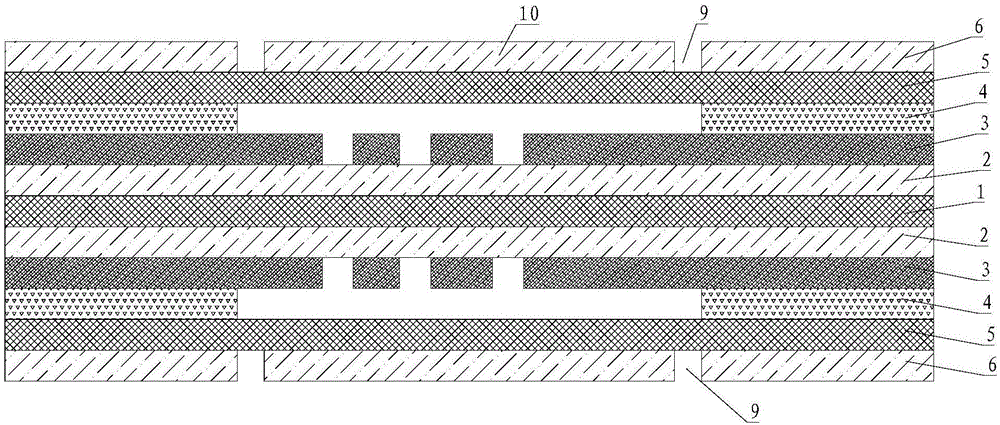 Inner layer windowing multilayer flexible circuit board cover removing method