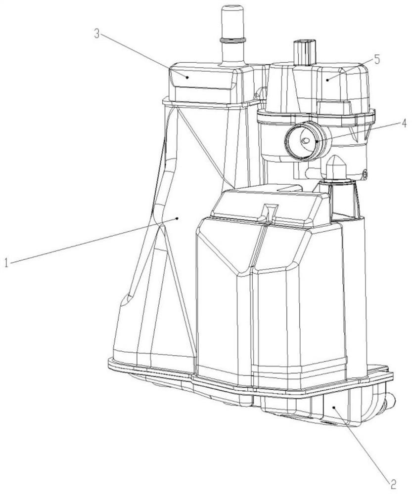 Novel carbon tank structure meeting requirements of complex vehicle body