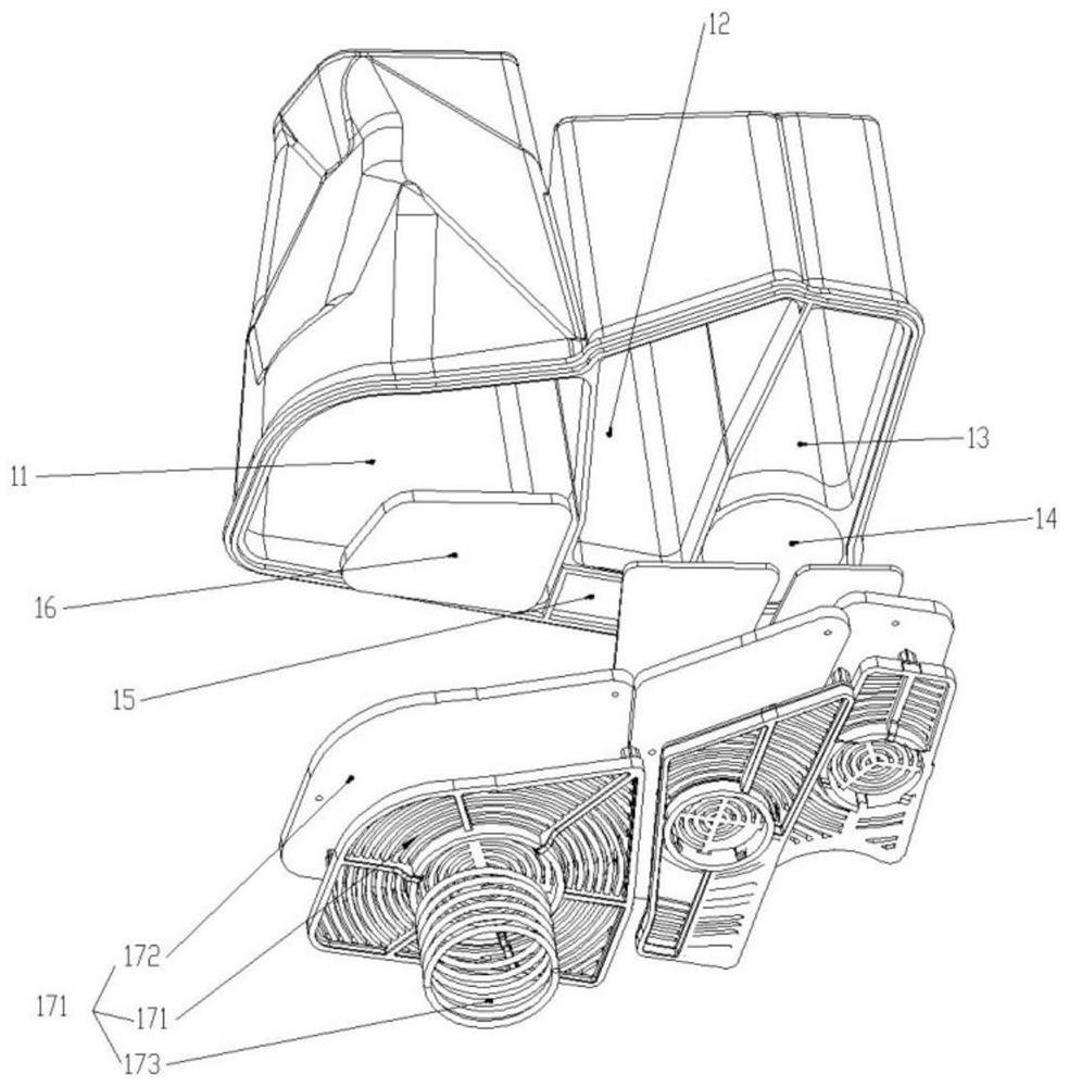 Novel carbon tank structure meeting requirements of complex vehicle body