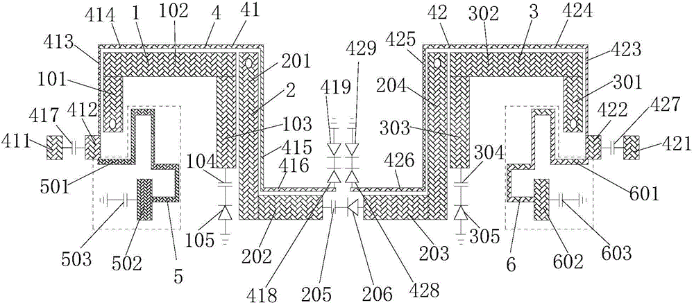 Three-order electrical modulation band-pass filter with constant bandwidth