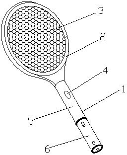 Electric mosquito swatter with lighting function