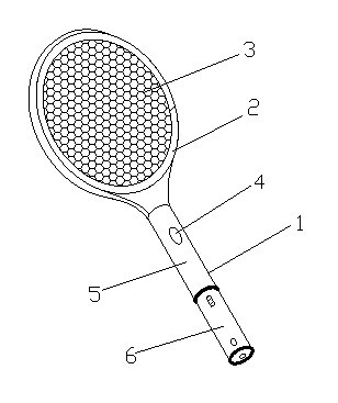 Electric mosquito swatter with lighting function