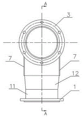 Marine square box type bending pipe dehumidifying apparatus