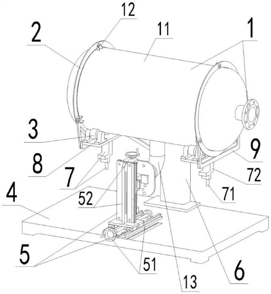 Rapid positioning device for tank welding