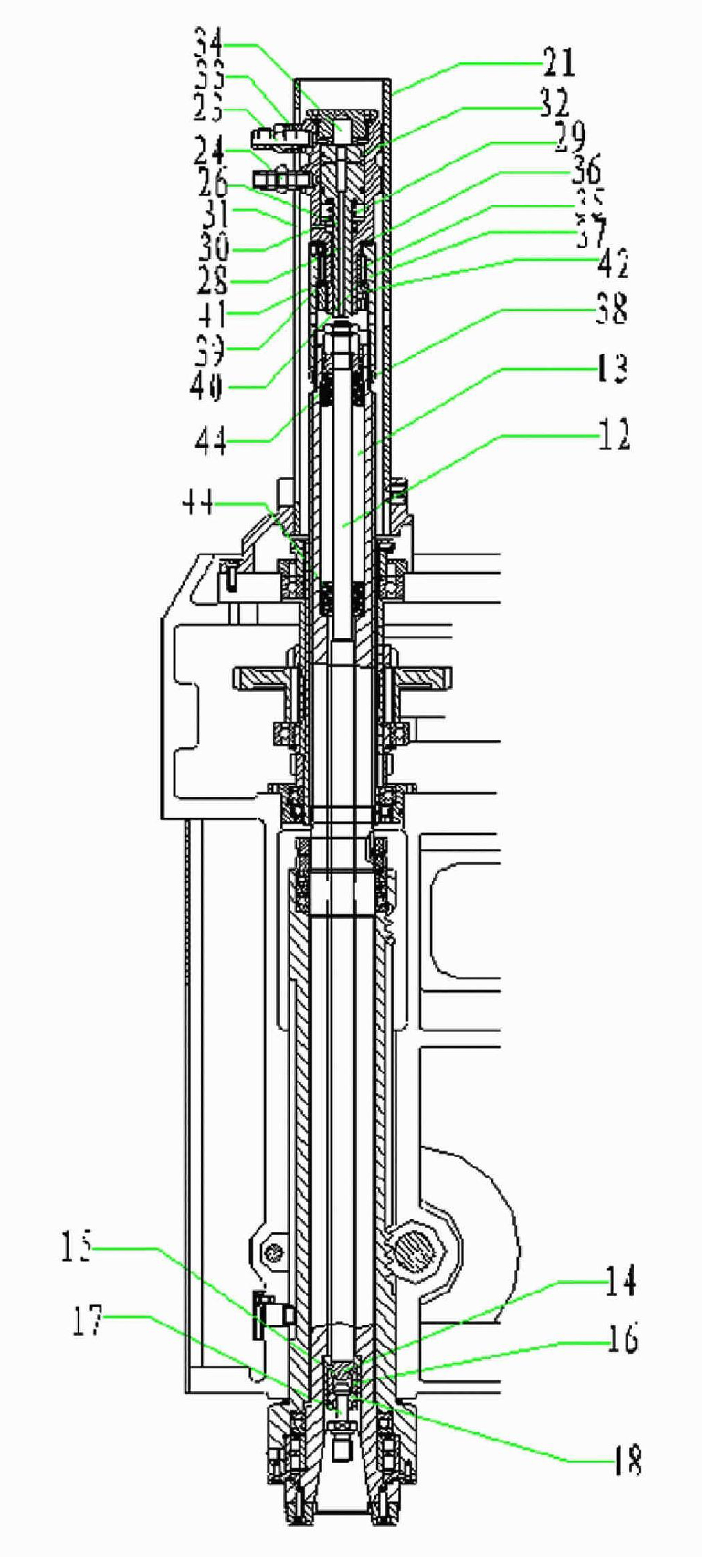 Main spindle retraction mechanism