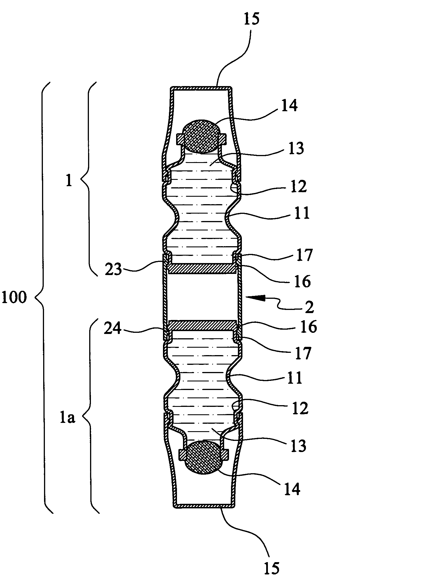 Detachable liquid chalk assembly