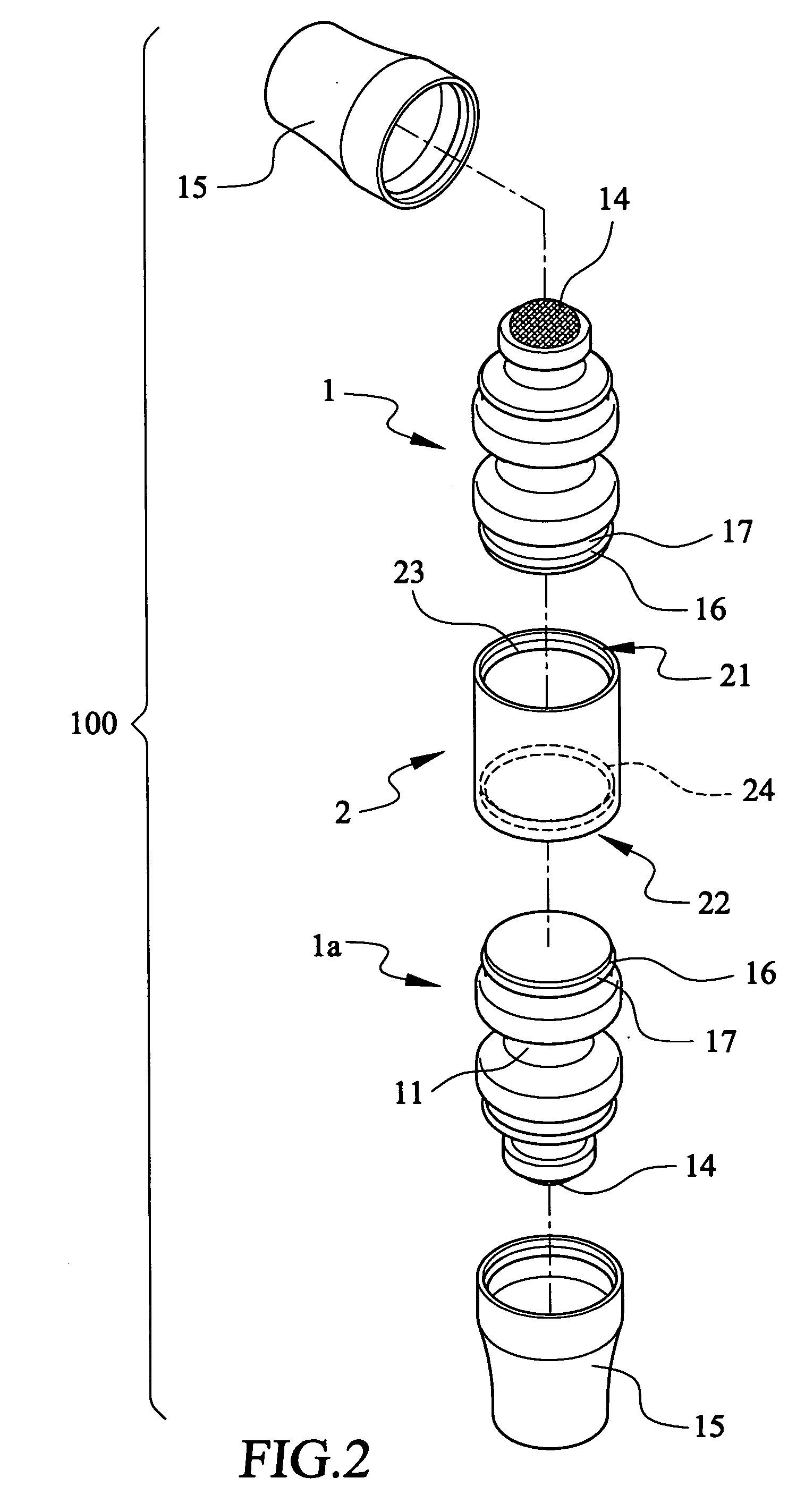 Detachable liquid chalk assembly