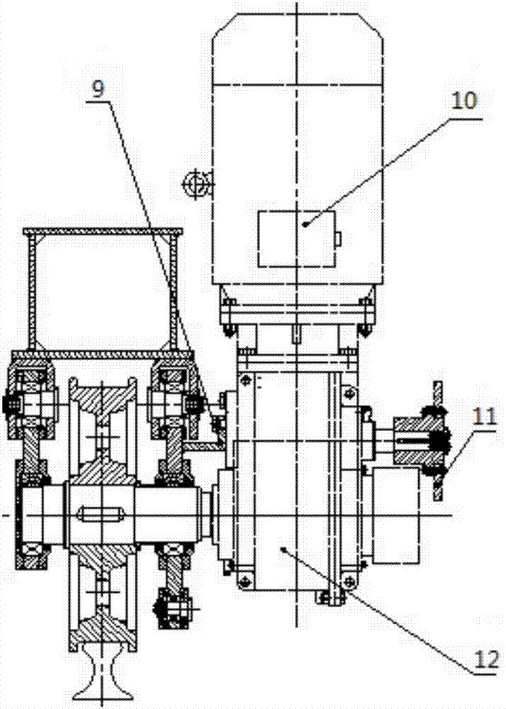 Cart traveling mechanism