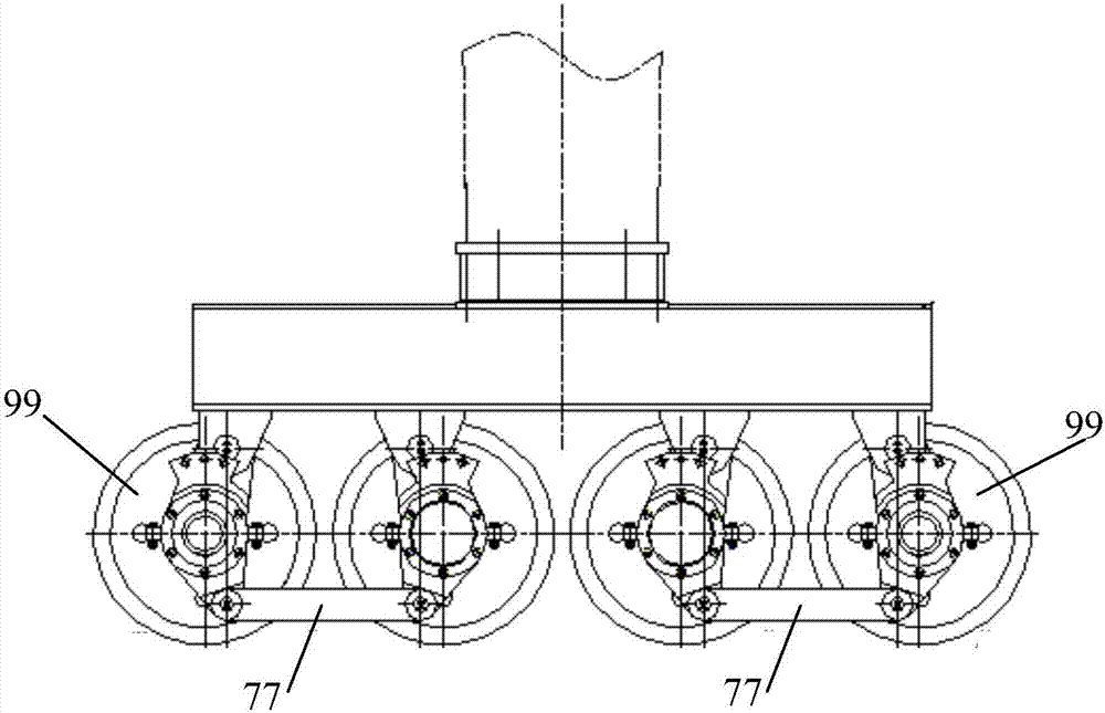 Cart traveling mechanism