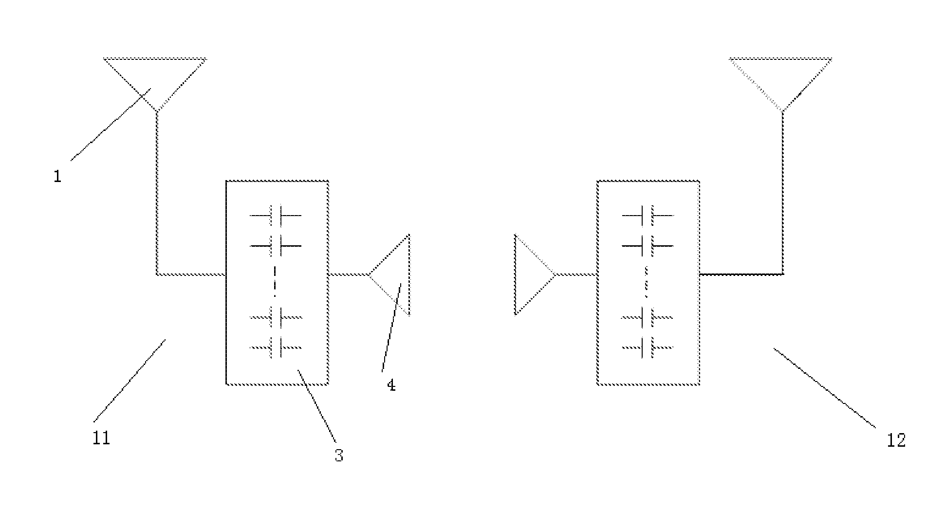 Device for improving the stray isolation between the antennas in the bilateral antenna and the method thereof