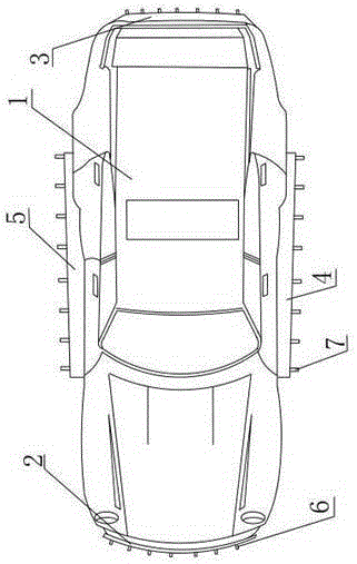 Sport utility vehicle (SUV) with laser transmitters