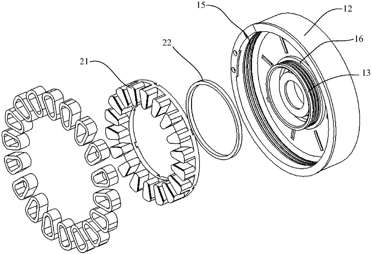 Heat dissipation structure of disc-type motor and disc-type motor