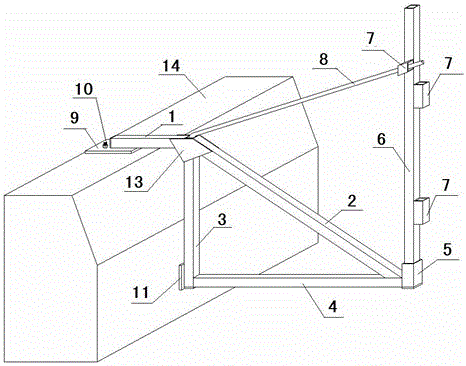 Fabricated operation platform for tensioning deep foundation pit anchor cable