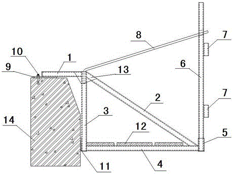 Fabricated operation platform for tensioning deep foundation pit anchor cable